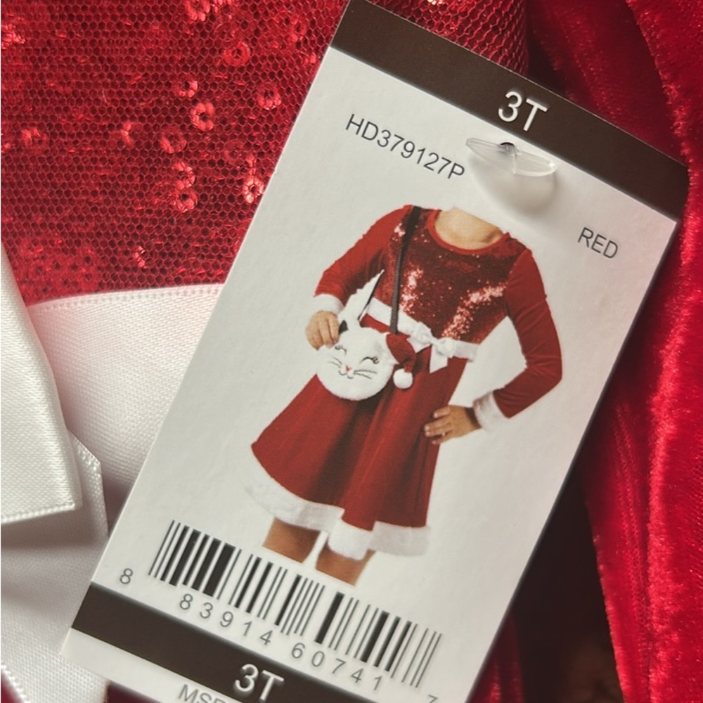 Elegant Red Sequin Kids Dress